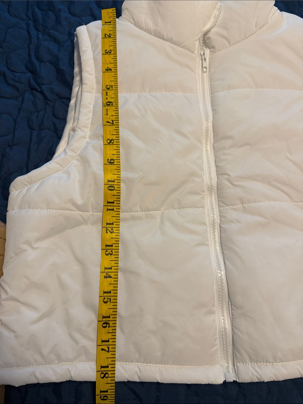 Quilted Puffer Vest Set in Tan & Cream - Picture 3 of 6